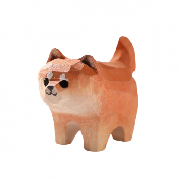 Dog Wooden Figure - Kawaii